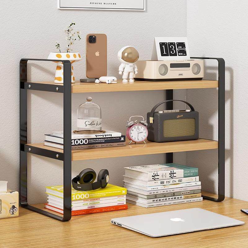 桌面办公置物架化妆品整理支架家用书架学生桌多层简易收纳架书柜
