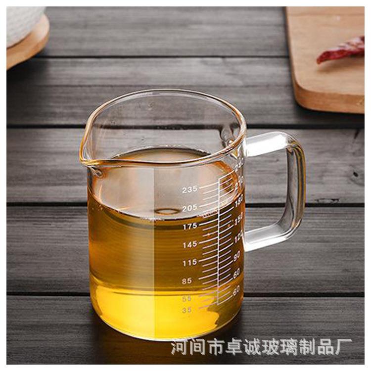 带刻度透明量杯 高硼硅玻璃杯 带刻度透明量杯可微波加热