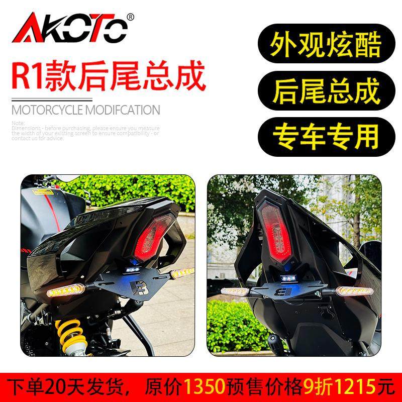 适用钱江赛600RS 赛800 改装R1款后尾总成后驼峰加长侧板盖车尾罩