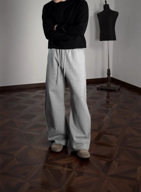 Oclin弯刀空气层卫裤廓形剪裁莱赛尔混纺挺廓丝滑懒人通勤神裤