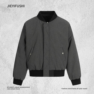 NewDecay24FW新雪丽尼龙Bomber棉服Cleanfit外套圆领飞行夹克