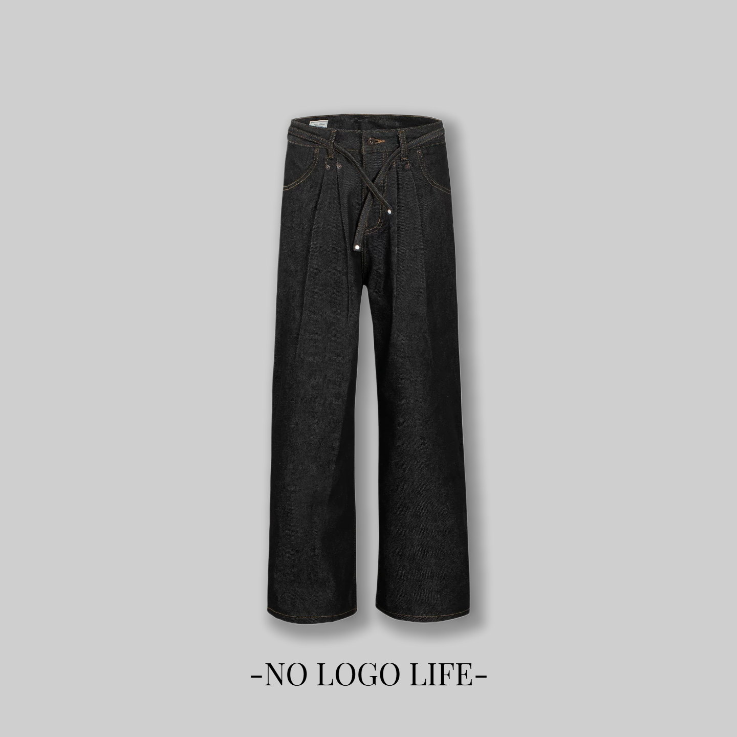 NOLOGO剑道双褶原牛A字牛仔裤
