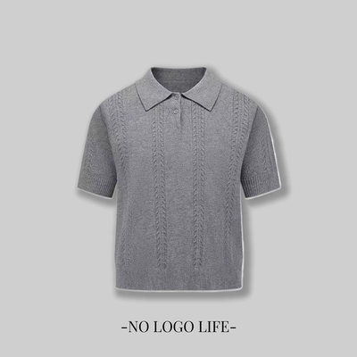 NOLOGO麦穗提花Polo短袖