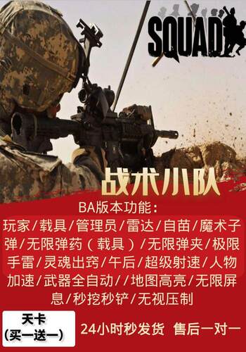 战术小队Squad/激活码全新账号卡密/远程辅助教学科技/丝瓜/steam