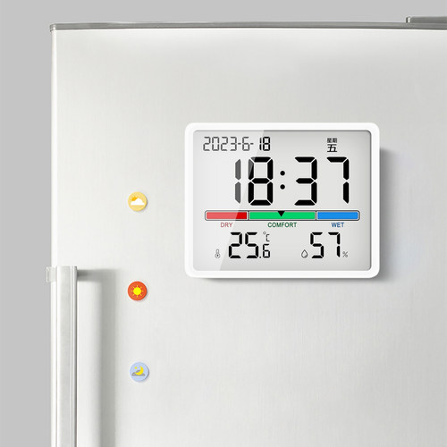 桌面大屏温度湿度磁吸式时钟