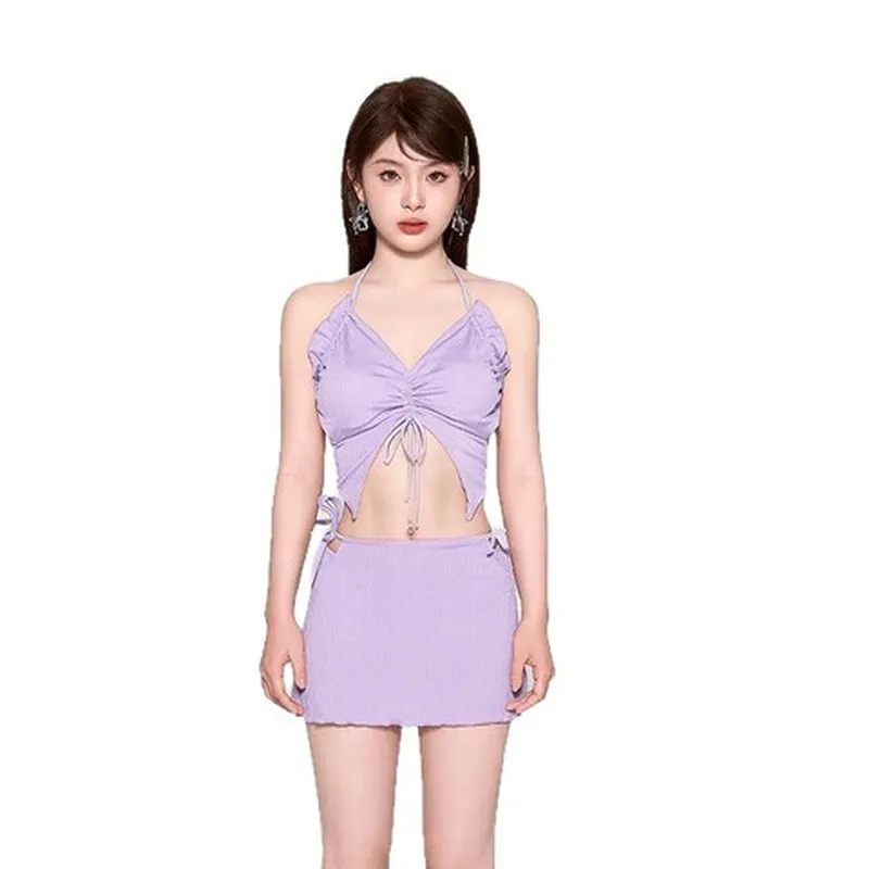 新款泳衣比基尼纯保守亦美珊女孩欲2025性感三件套风女高级感沙滩