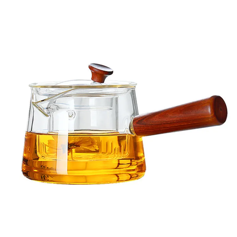 家用木把耐高温过滤茶壶加厚梵师泡茶壶透明沏玻璃煮茶器功夫茶具