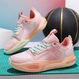 全城11儿童篮球鞋轻便软底小码粉色运动鞋男青少年实战摩擦有响声