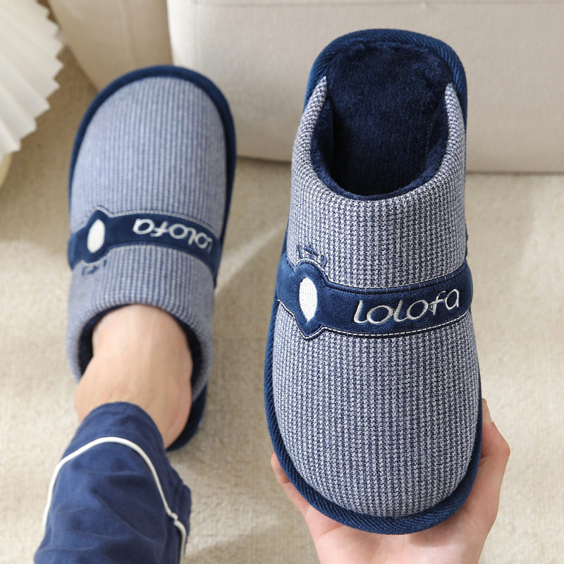 男士棉拖鞋秋冬季大码家居室内爸爸妈妈老人防滑厚底保暖棉拖女士