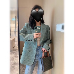 千鸟格休闲三件套装 小景家同款 外套马甲中裤 西装 20羊毛