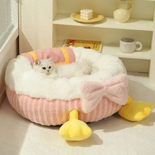 猫窝冬季保暖宠物窝超萌可爱造型加绒狗窝大号可拆洗猫咪防寒垫子
