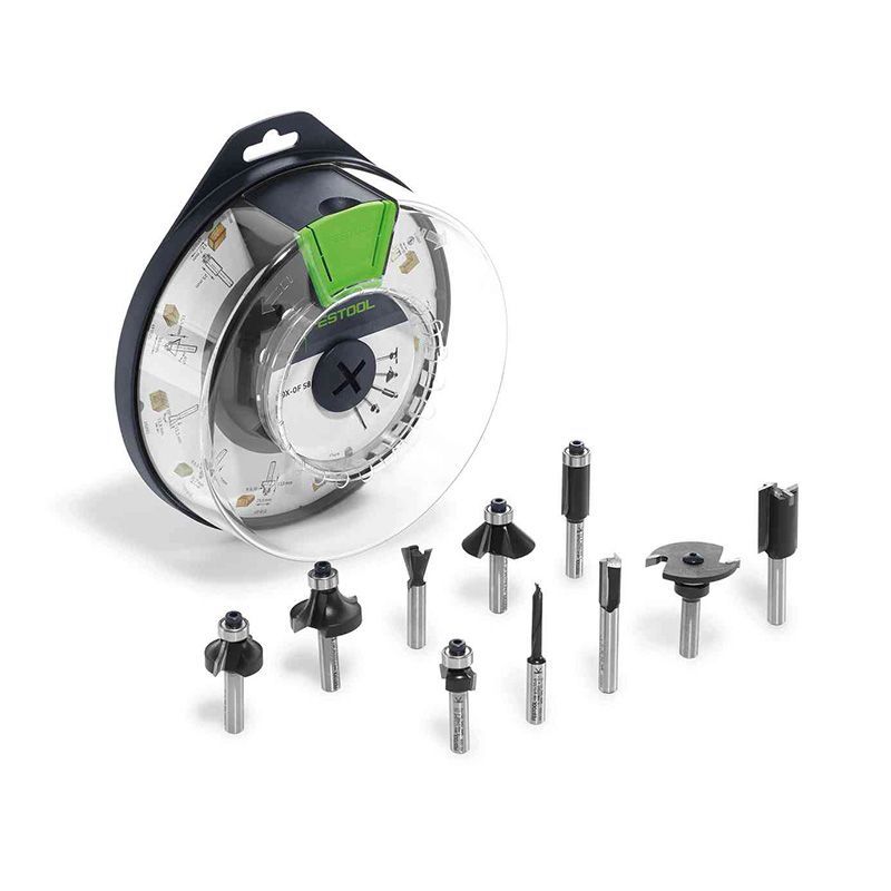 费斯托FESTOOL碳化钨铣刀套装电木铣带轴承直刀倒角修边刀雕刻刀