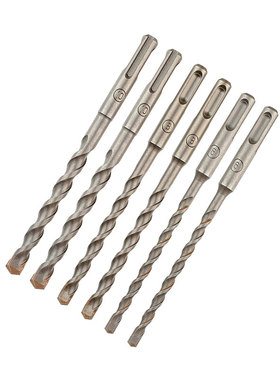 得伟DT60302电锤冲击钻钻头圆柄两坑两槽硬质合金两刃钻混凝土墙