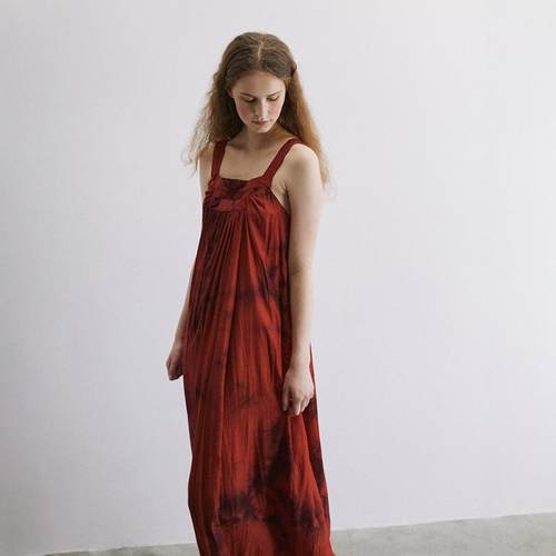 Holypark天丝混纺扎染连衣裙