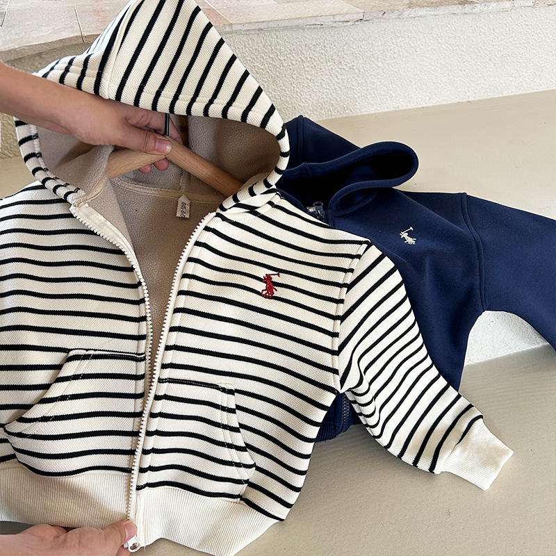 韩版男童加厚休闲外套冬加绒上衣