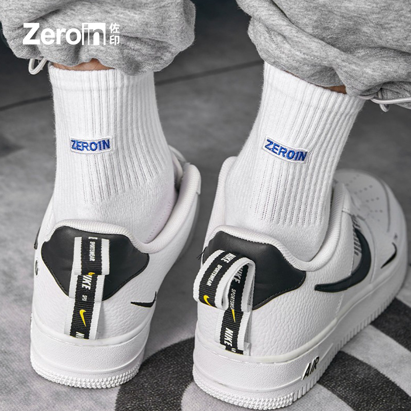 佐印袜子男士夏季款中筒袜纯棉纱线运动毛巾底吸汗透气防臭长筒袜