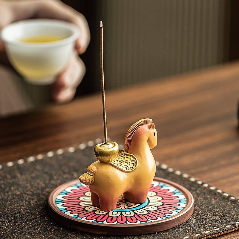 新款马上有钱香插香炉家用室内中式送礼香插香座茶台桌面香薰摆件,餐饮具,茶道/香炉,淘宝优惠券,粉丝福利购,淘宝优惠卷