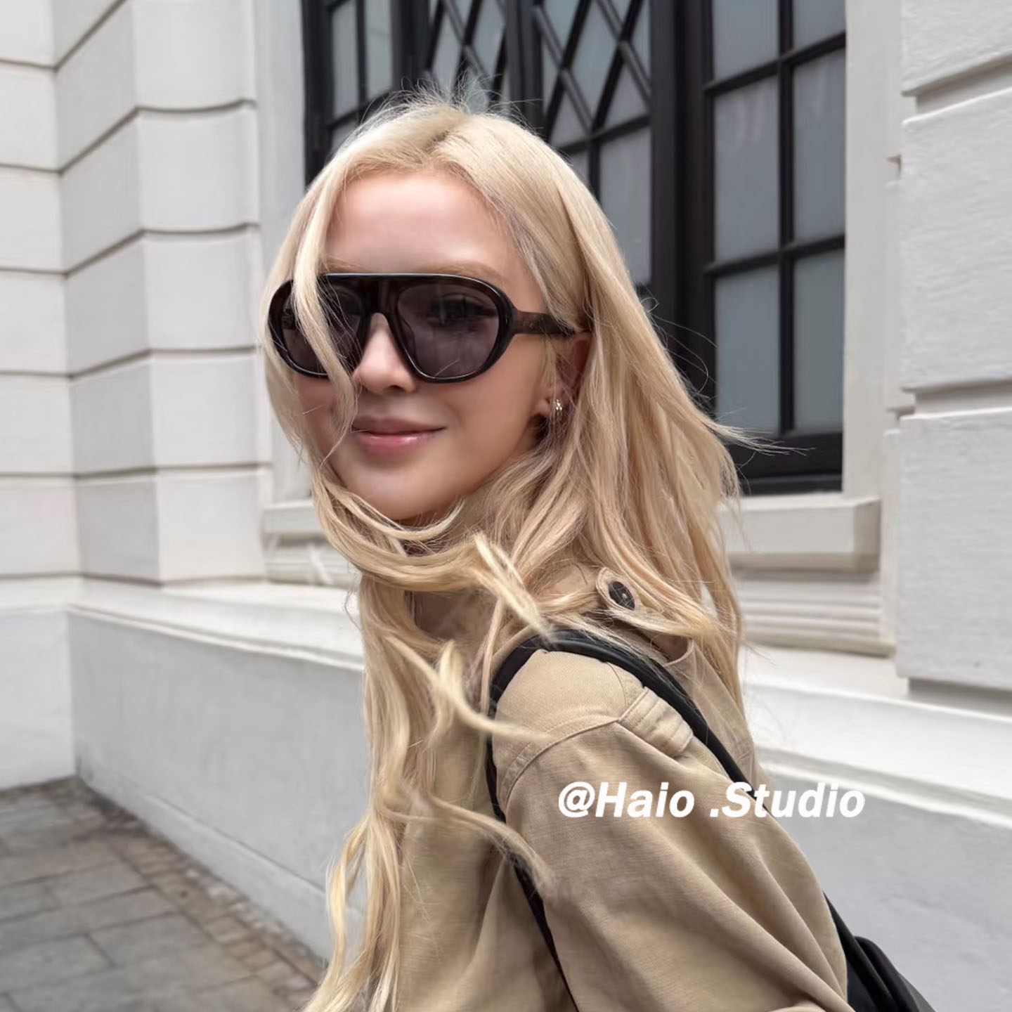 欧美优雅大框墨镜女防晒太阳镜高级感素颜辣妹显脸小百搭遮阳镜男