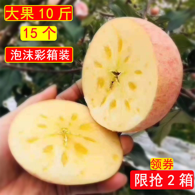 正宗山西运城冰糖心苹果丑临猗红富士当季新鲜水果现摘整箱10斤大,水产肉类/新鲜蔬果/熟食,苹果,淘宝优惠券,粉丝福利购,淘宝优惠卷