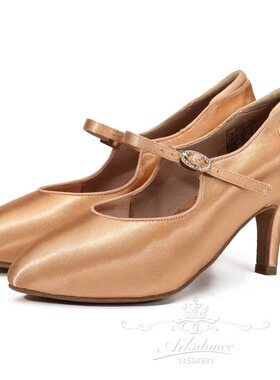 升级版Adsdance女摩登鞋专业国标舞鞋华尔兹探戈进口缎面抗菌防臭