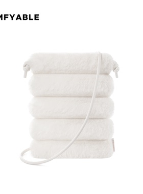 Comfyable手机包毛绒迷你小包适用苹果iPhone17Pro冬磁吸小众白色