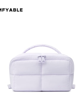 Comfyable化妆包便携大容量手提化妆品收纳包旅行通勤可爱紫色