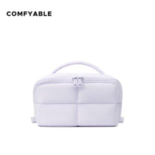 Comfyable化妆包便携大容量手提化妆品收纳包旅行通勤可爱紫色