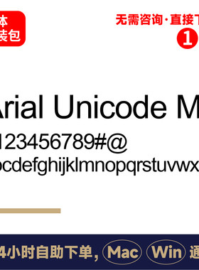 arial unicode ms中英文字体SolidWorks工程图缺字procreate字269