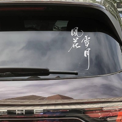 风花雪月2025网红汽车贴纸车门划痕遮挡后挡风玻璃新款创意个性贴