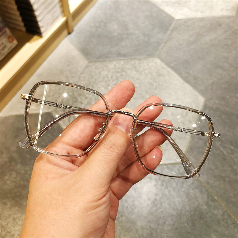 星光椰子灰眼镜女防蓝光