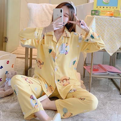 睡衣棉绸春夏套装网红爆款女