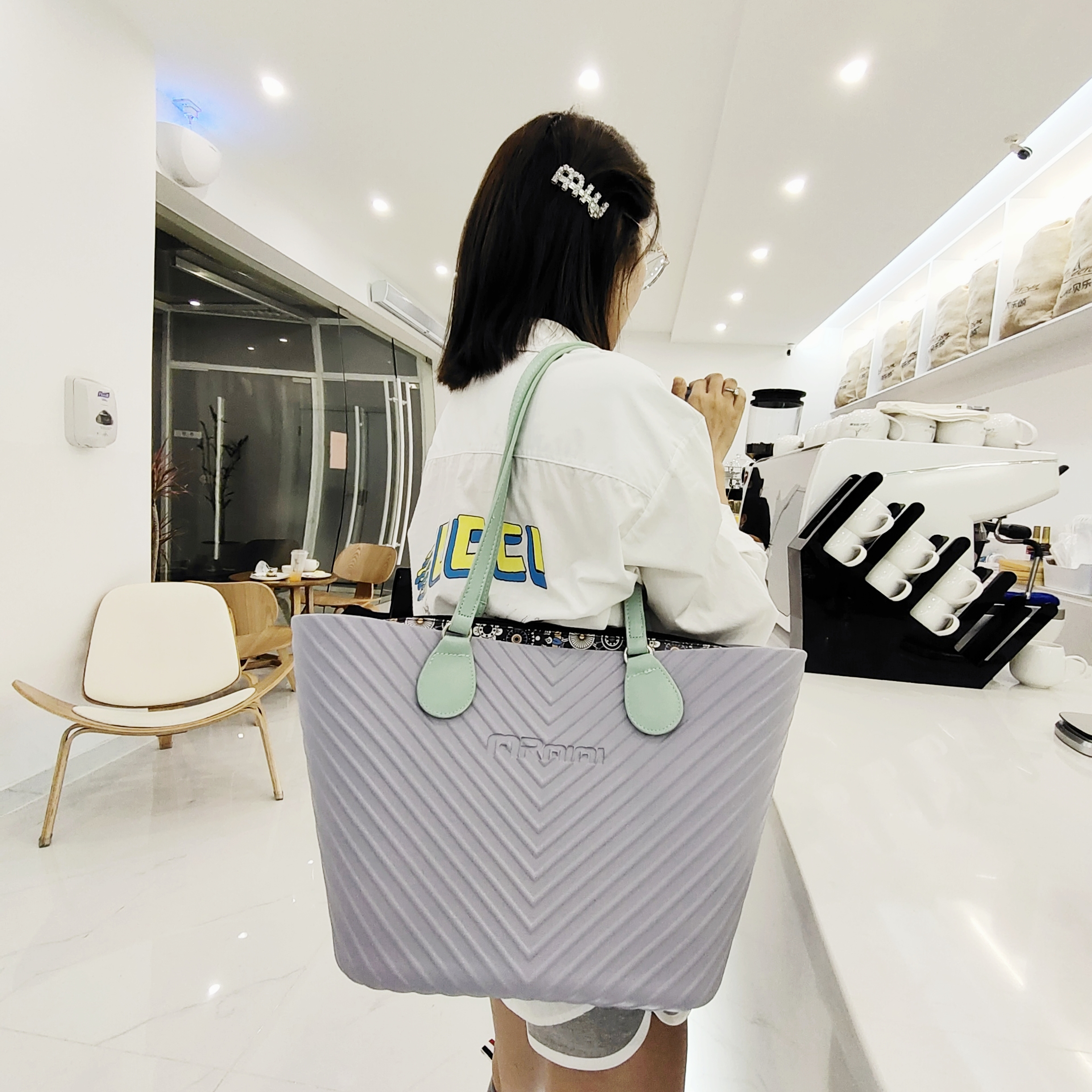 外贸原单大容量明星eva托特包