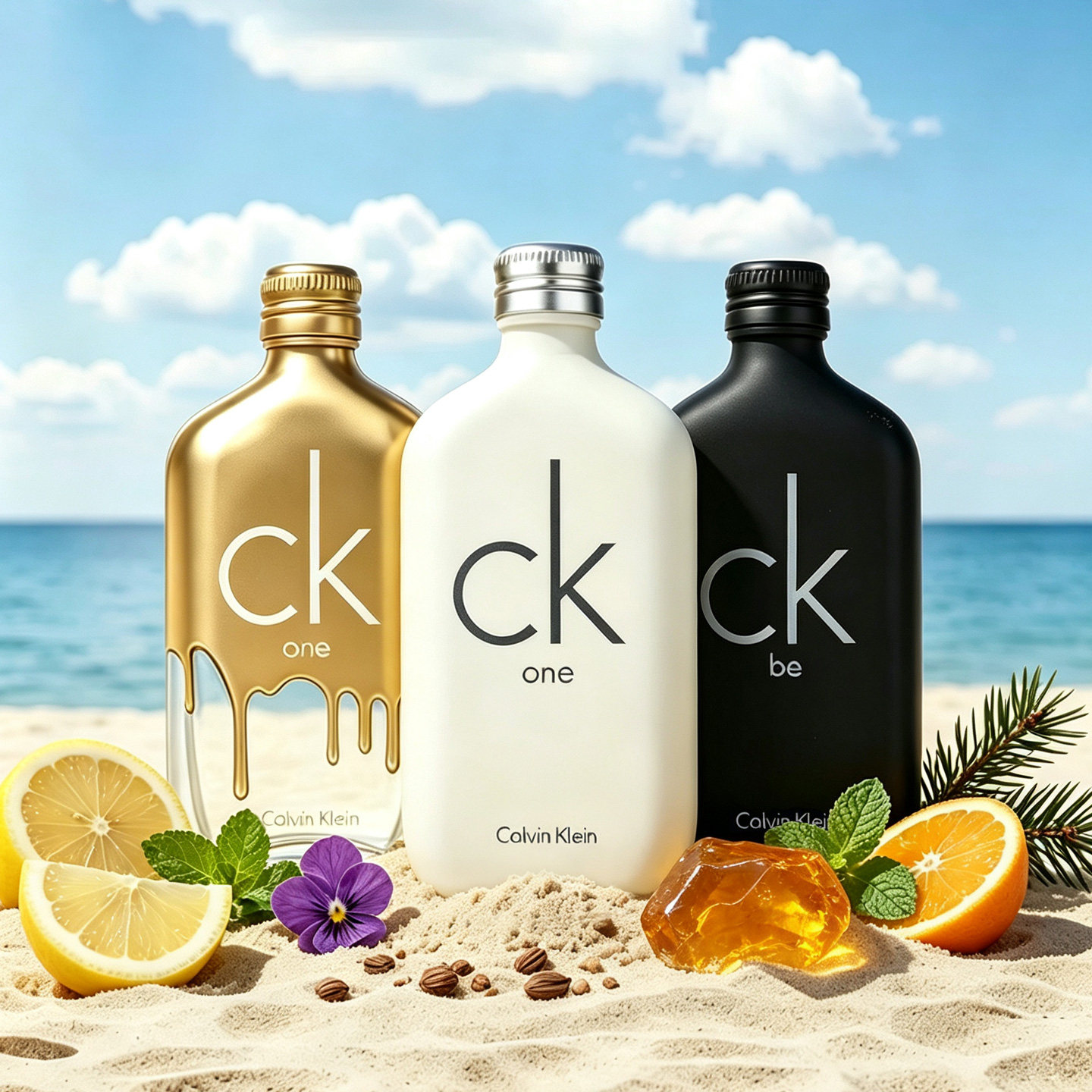 ck one ck be炫金幸运红众我中性男女士淡香水清新持久留香柑橘调