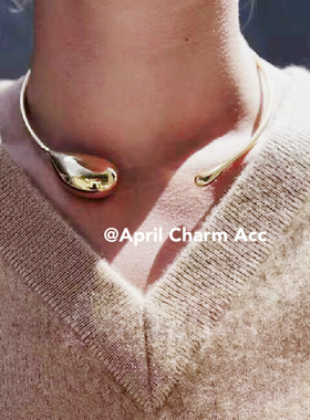 April Charm 韩国小众设计金属极简时髦项圈高级感choker颈链女