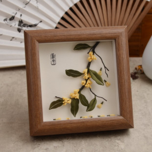 缠花材料包手工diy桂花胸针摆件礼物工艺品教程免劈绒线免剪纸模