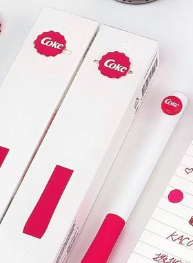 KACO可口可乐联名拨拨乐中性笔创意意瓶盖左右拨动出芯黑色ST笔头