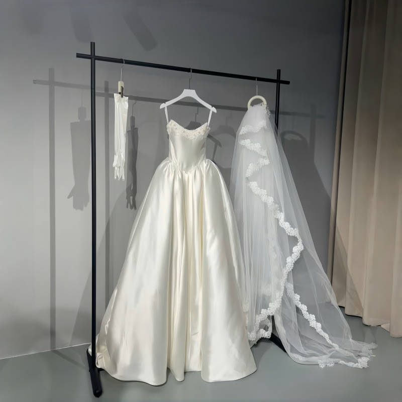 头纱架子黑色落地礼服婚纱展示架