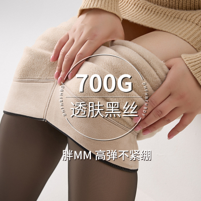 俏盾大码特厚700g黑透肤光腿神器