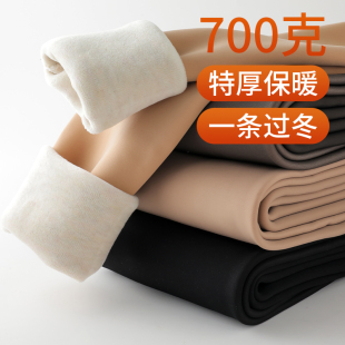 东北特厚保暖棉裤 700克光腿神器女秋冬季 超厚裸感加绒肉色打底裤
