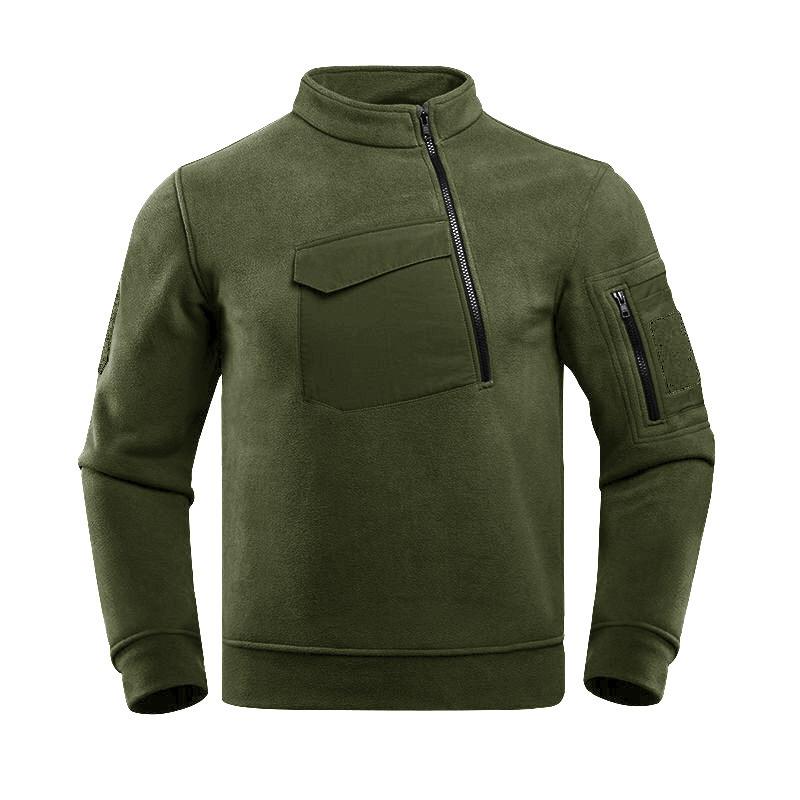 Fleece jacket outdoor men's thick pullover warm top,