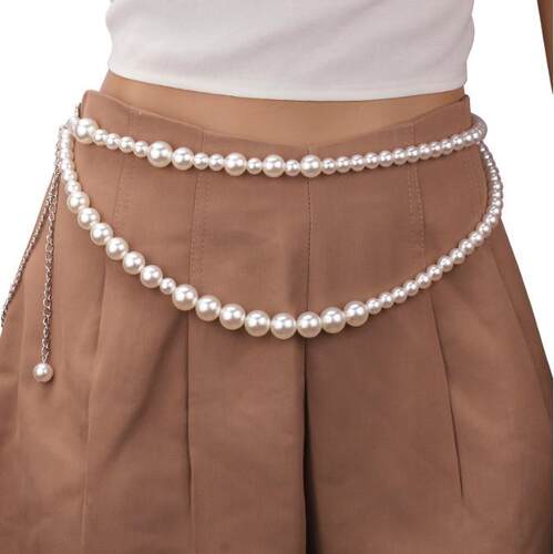 Pearl pendant decoration chain jewelry metal waist chain
