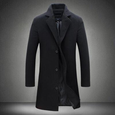 Woolen coat for men, mid to long windbreaker, woolen coat