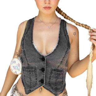 Cowboy vest girl 牛仔马甲女