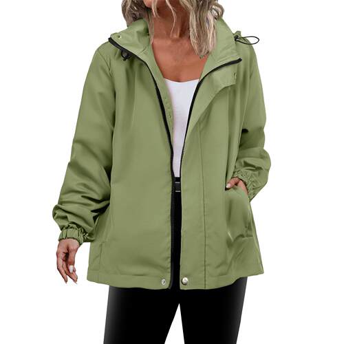Short top, weather resistant coat, windbreaker jacket, and