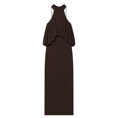 Hanging neck balloon shaped dress