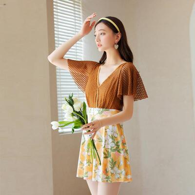 Swimsuit for women in summer, conservative coverage,