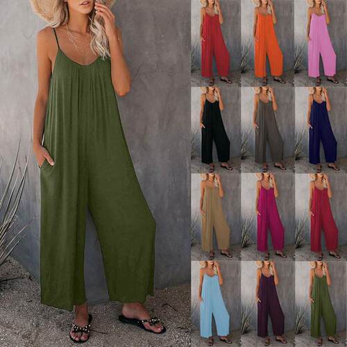 Women's pants, pockets, camisoles, jumpsuit