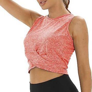 Women's short top yoga sports dance vest outdoor running