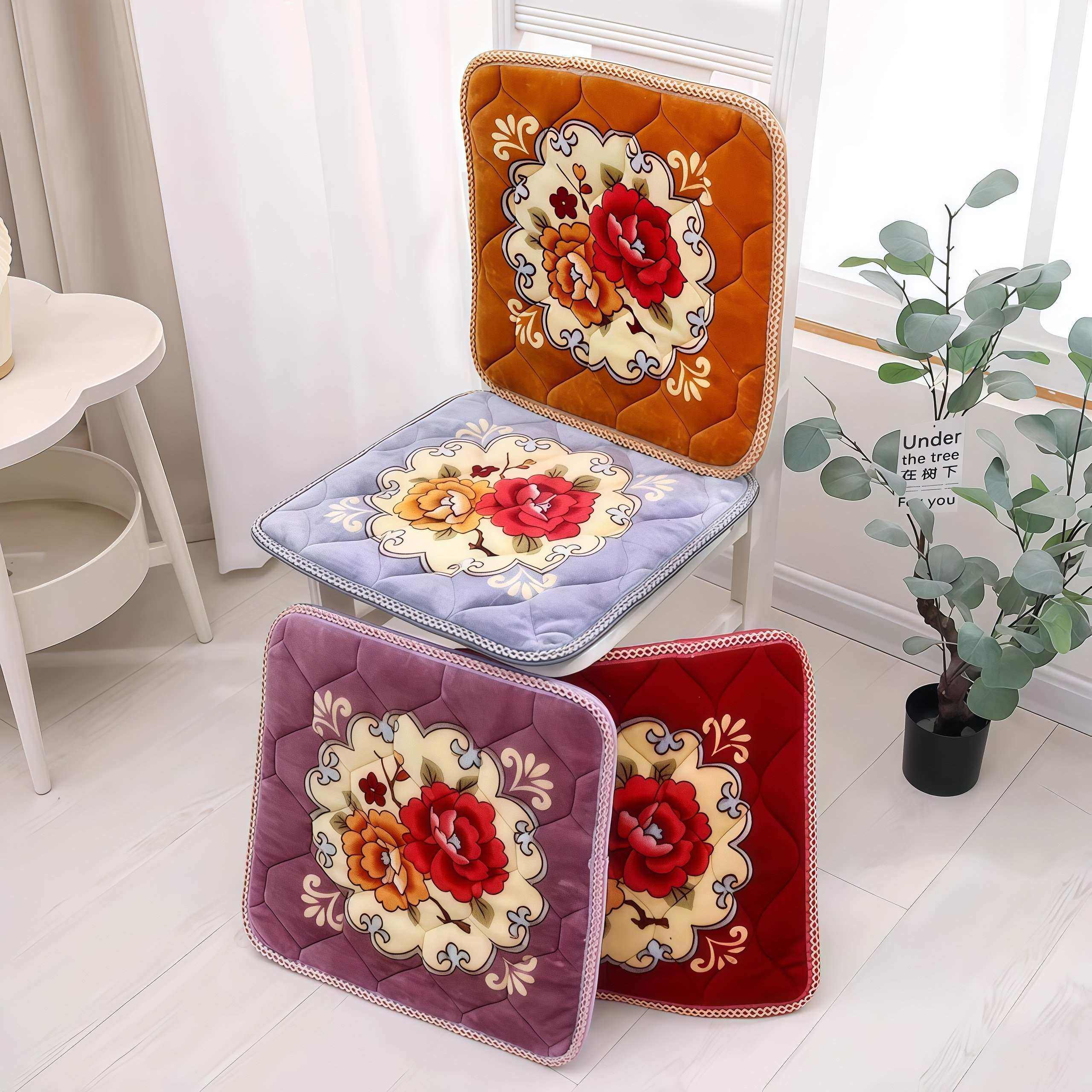 防滑毛绒加厚冬季坐垫办公室椅子坐垫四季通用餐厅沙发垫屁股坐垫,居家布艺,椅垫,淘宝优惠券,粉丝福利购,淘宝优惠卷