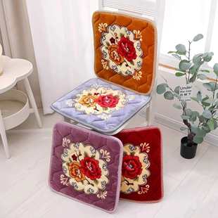 防滑毛绒加厚冬季坐垫办公室椅子坐垫四季通用餐厅沙发垫屁股坐垫